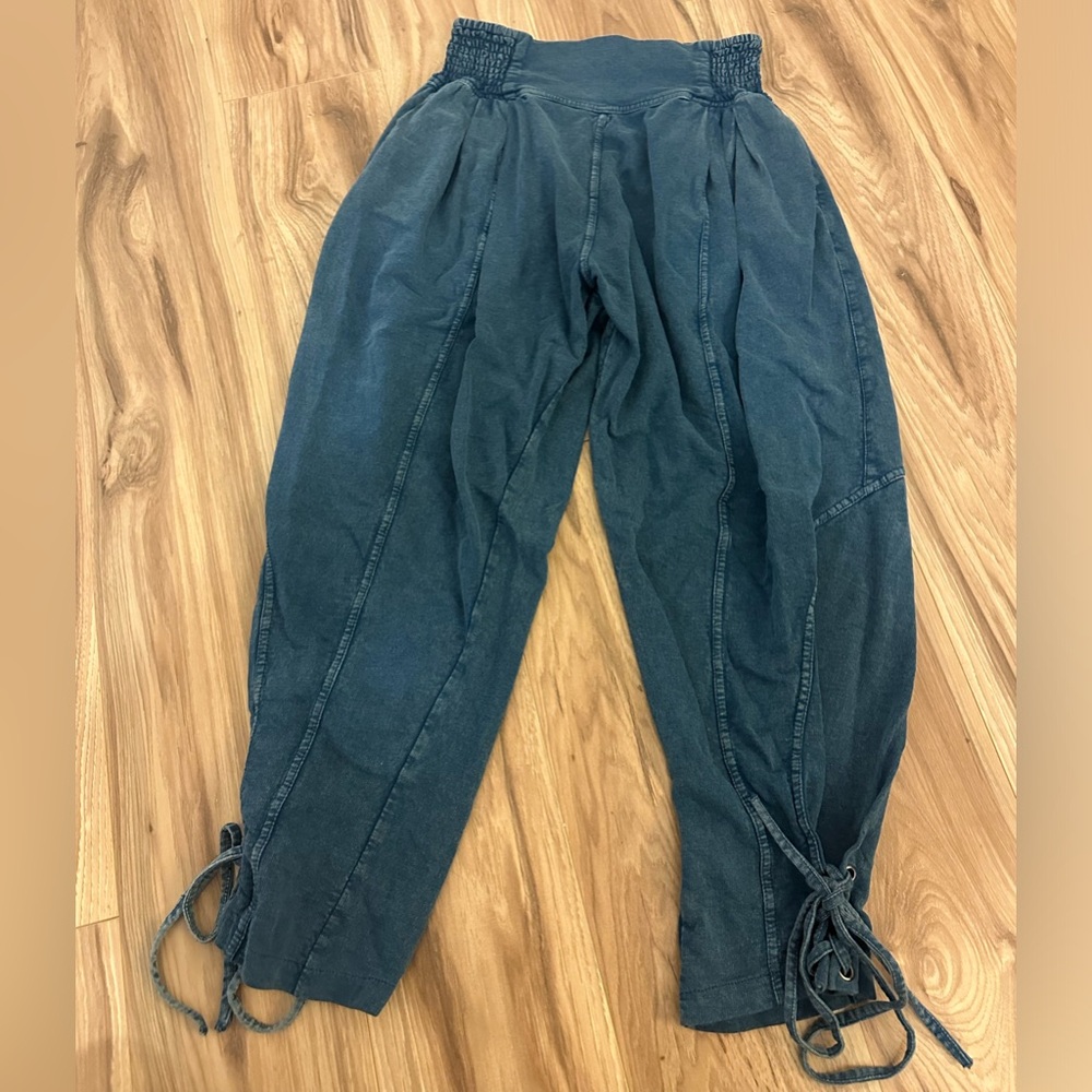 Free People cropped joggers in blue